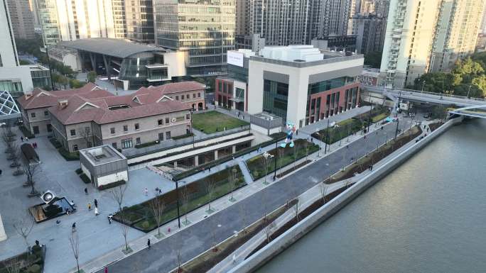4K原素材-航拍上海静安国际中心