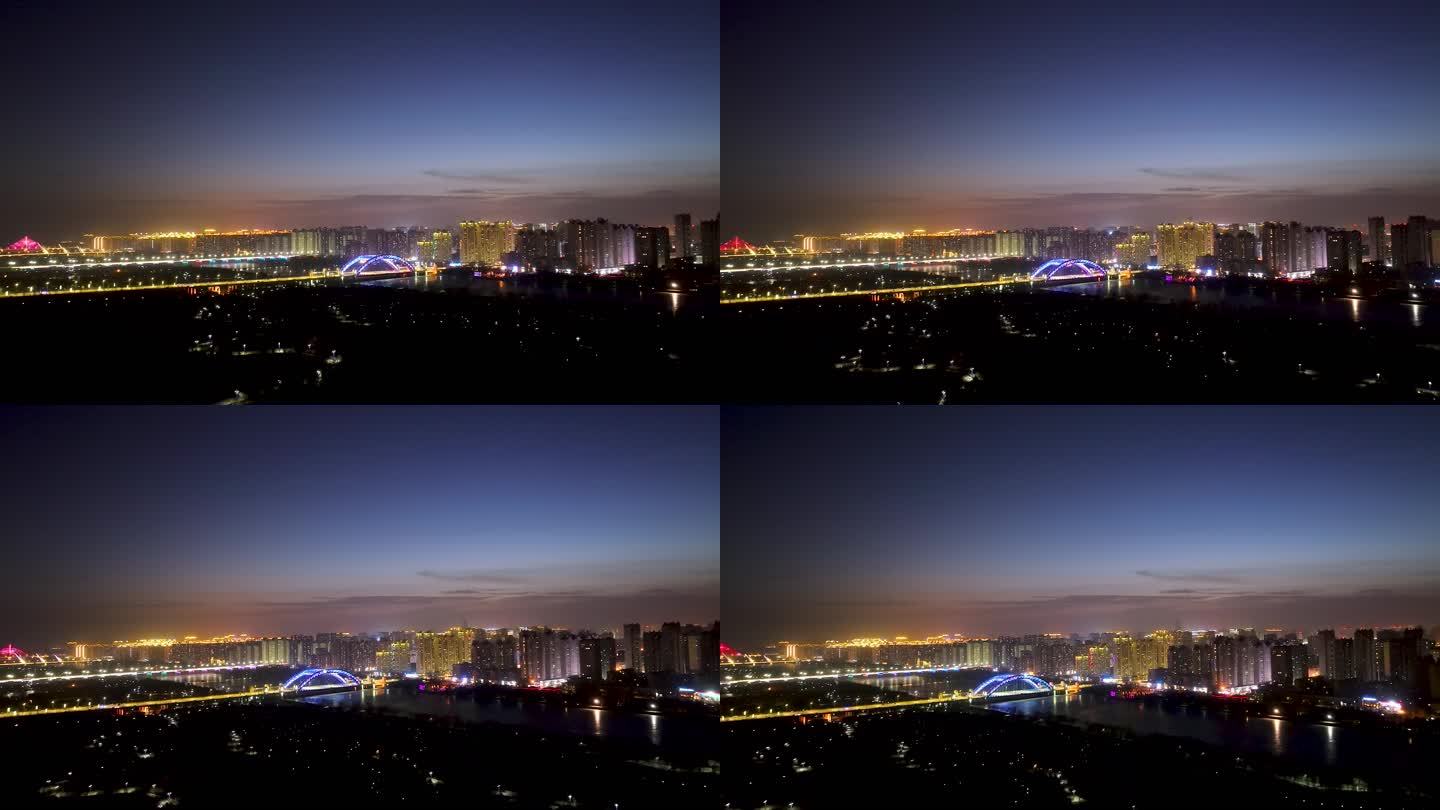 大同城市夜景空镜航拍