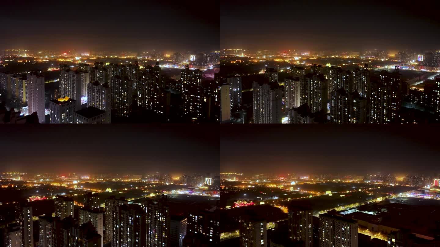 大同城市夜景空镜航拍