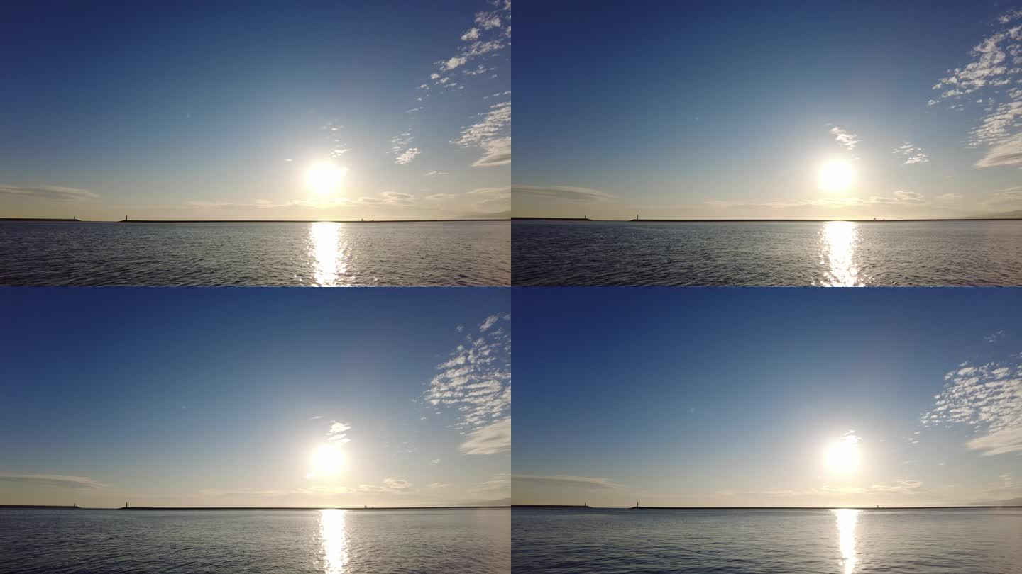 Hyper-Lapse的视频，完美日出的延时鸟瞰图。