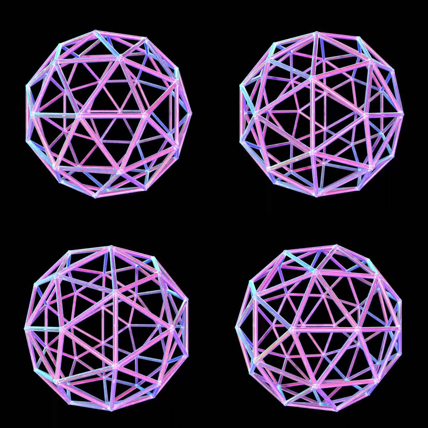 赛博朋克网格球体1 几何装饰元素抽象艺术