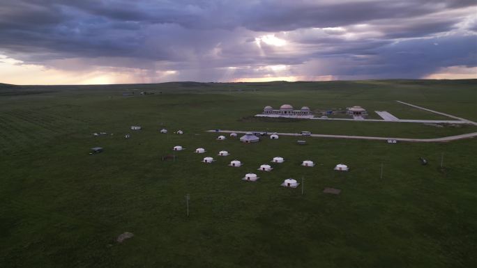 蒙古包 绿水青山 内蒙古大草原 草场