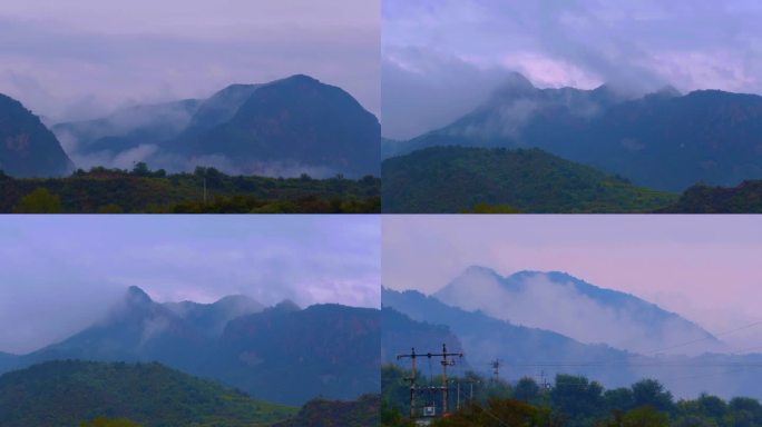 雨后山区飞奔的云海