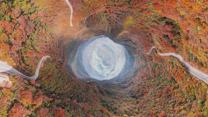 雷公山国家森林公园秋季全景