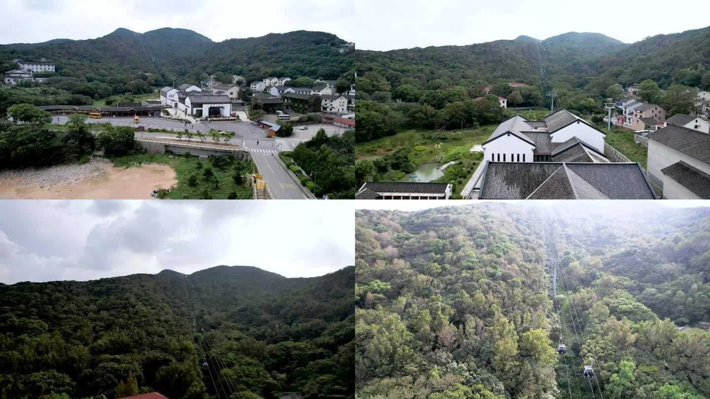 4K航拍浙江普陀山索道视频合集