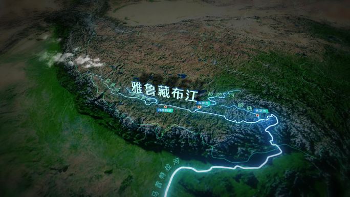 雅鲁藏布江地图水系地图（AE）