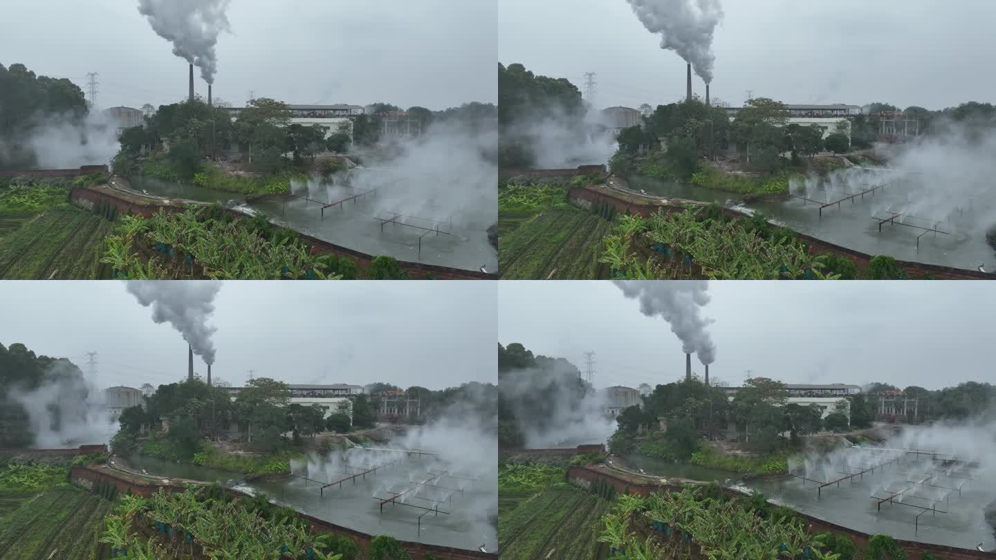 糖厂烟囱冒烟 污染 喷雾装置