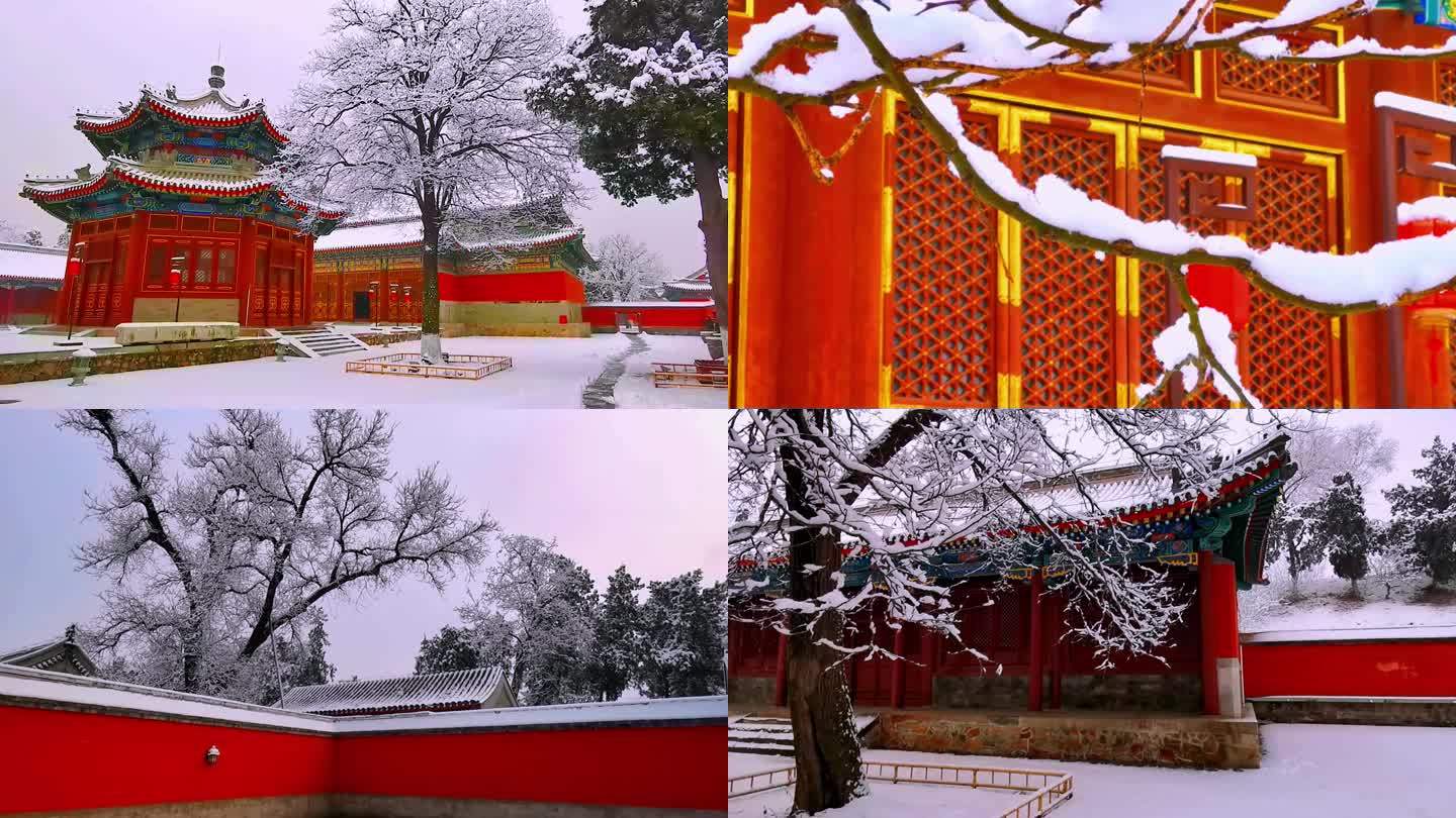 雪中的寺庙