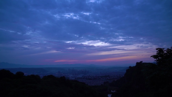 高清风景傍晚天空唯美晚霞延时