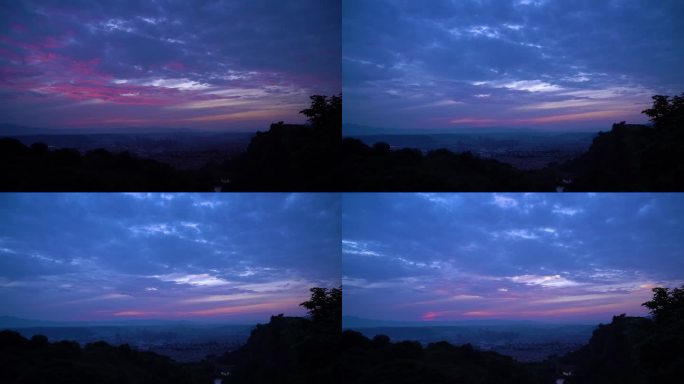 高清风景傍晚天空唯美晚霞延时