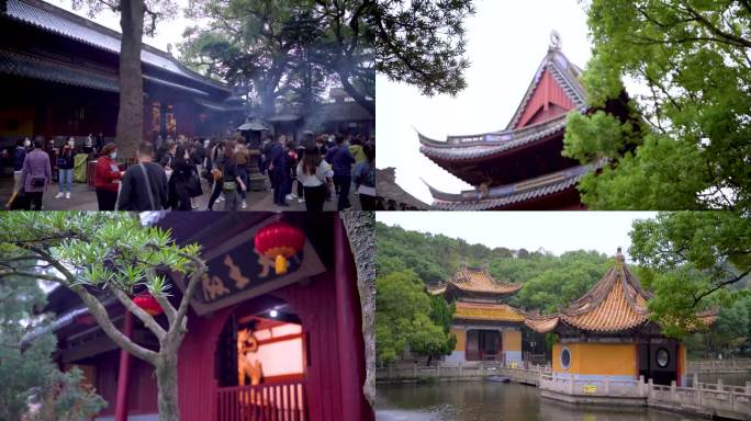 （原创可商）浙江普陀山普济寺禅院建筑视频