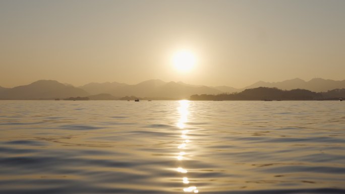 西湖落日