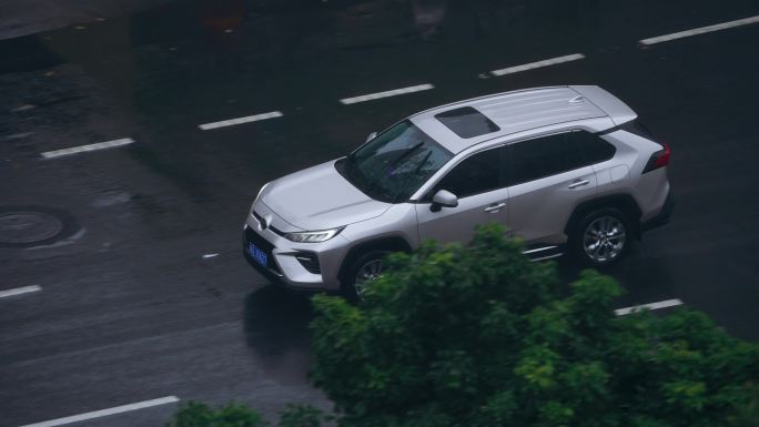 浅灰丰田SUV