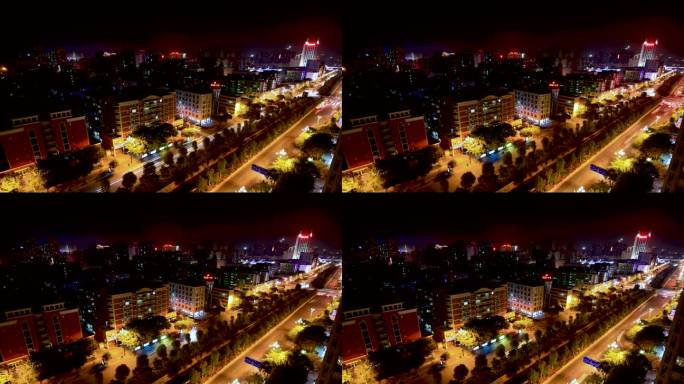 城市道路交通夜景延时摄影泉州刺桐路