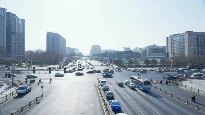 北京东单十字路口车流延时