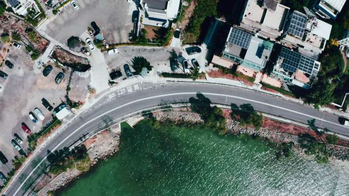 香港西贡镇的无人机视图