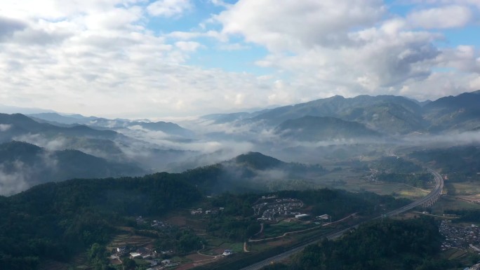 云南马帮日出延时茶马古道