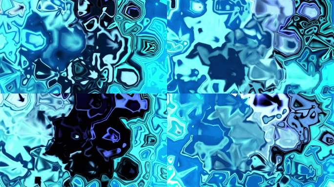 抽象的多色背景，流动的冷蓝色，平滑闪烁并相互混合，非常适合创意设计