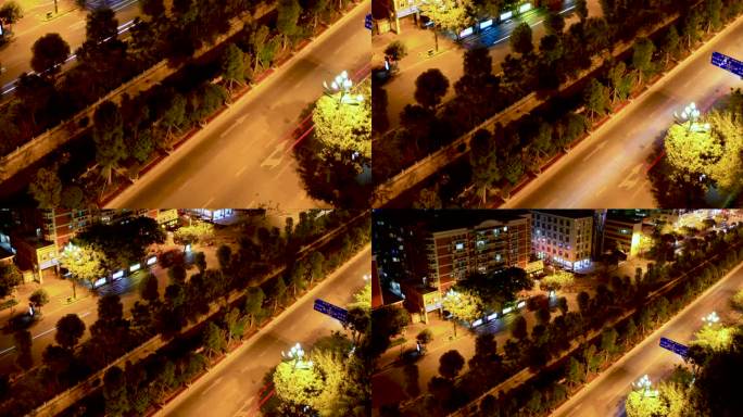 城市道路交通夜景延时摄影泉州刺桐路