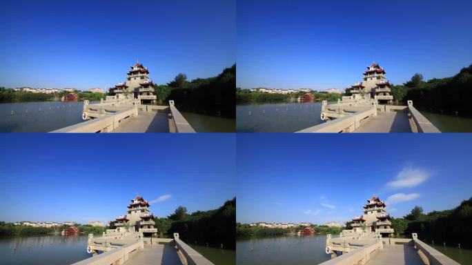 福建泉州风景东湖公园楼阁