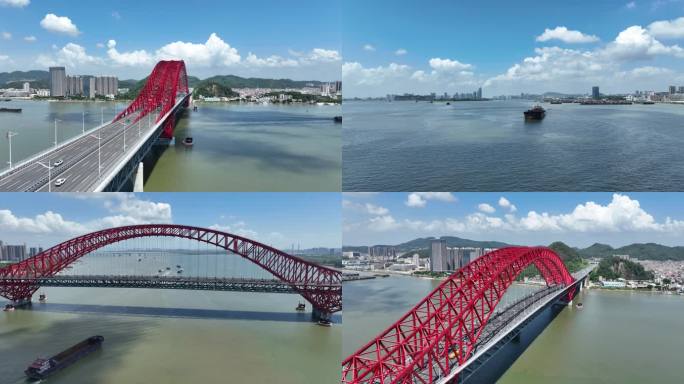 航拍广州明珠大桥