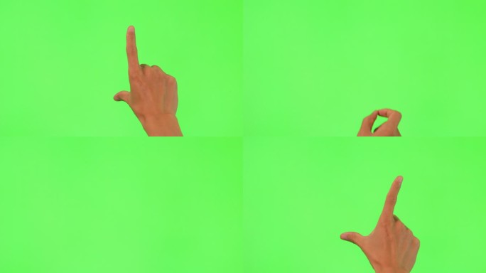 人手触摸绿色屏幕绿色屏幕手掌手语