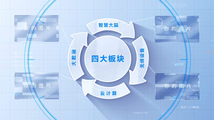 【无插件3-6个】干净闭环图文AE模板