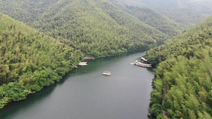 航拍常州南山竹海度假区