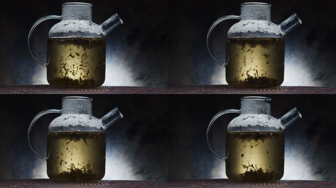 泡绿茶玻璃茶壶红茶静物摄影