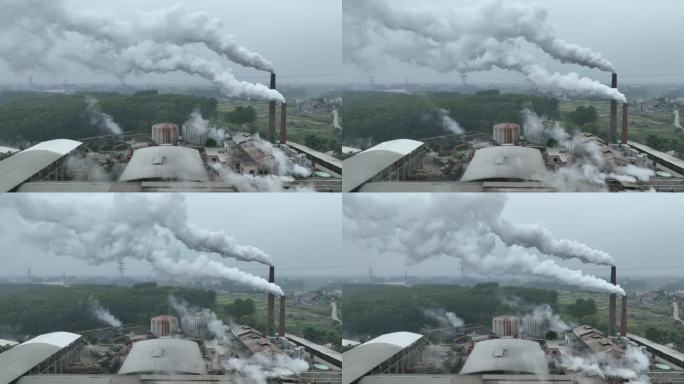 烟囱冒烟 废气排放 污染视频