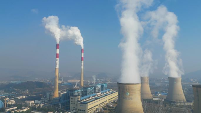 工业工场烟囱排放白烟污染空气环境酸雨形成