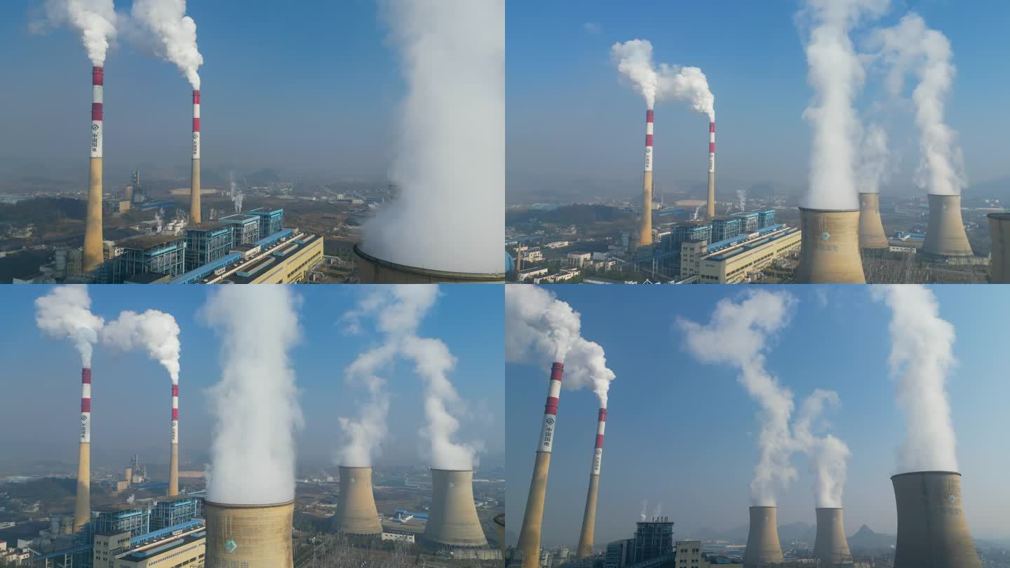工业工场烟囱排放白烟污染空气环境酸雨形成
