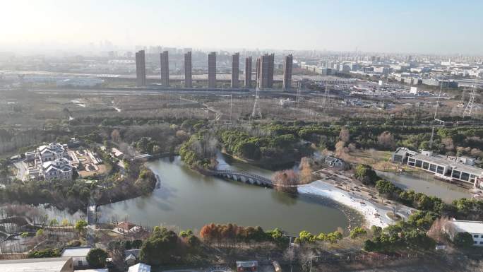 4K原素材-上海湿地风貌区，金海湿地公园