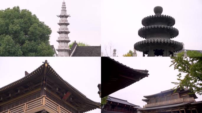 杭州拱墅区香积寺古建筑4K视频合集