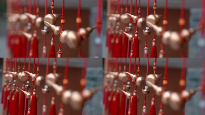 【4K】中国风挂件红绳饰品金葫芦