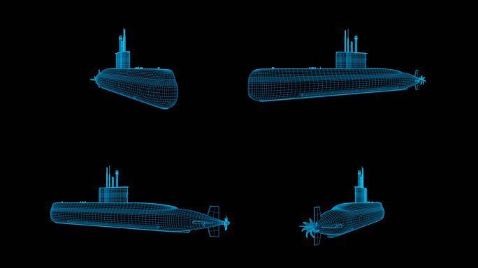 原创三维潜水艇视频素材