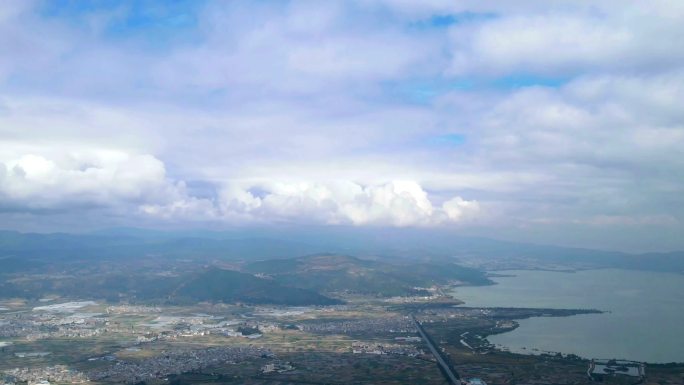 江川星云湖上空延时摄影