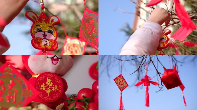 兔年春节 新年年味 最新视频素材