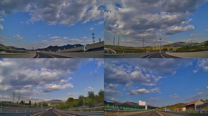 行车素材.京藏高速石峡关八达岭云影