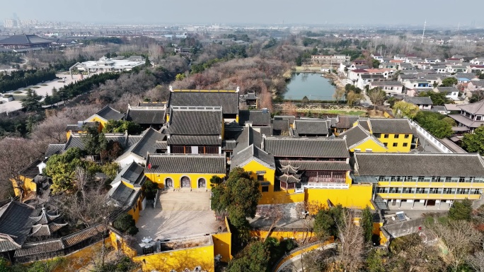 江苏扬州大明寺冬季宣传片航拍