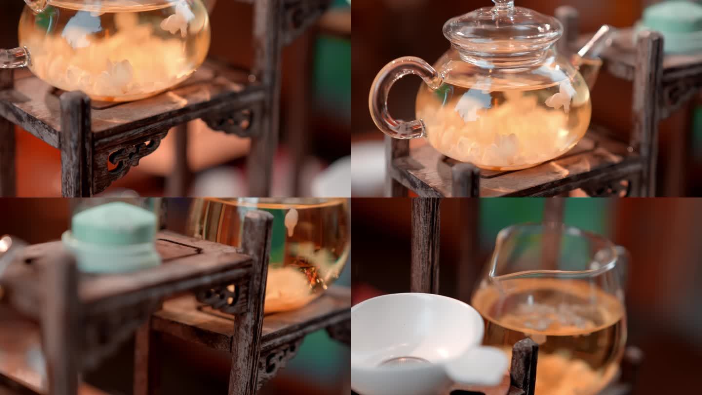 【4K】红茶馆茶楼茶道玻璃茶具