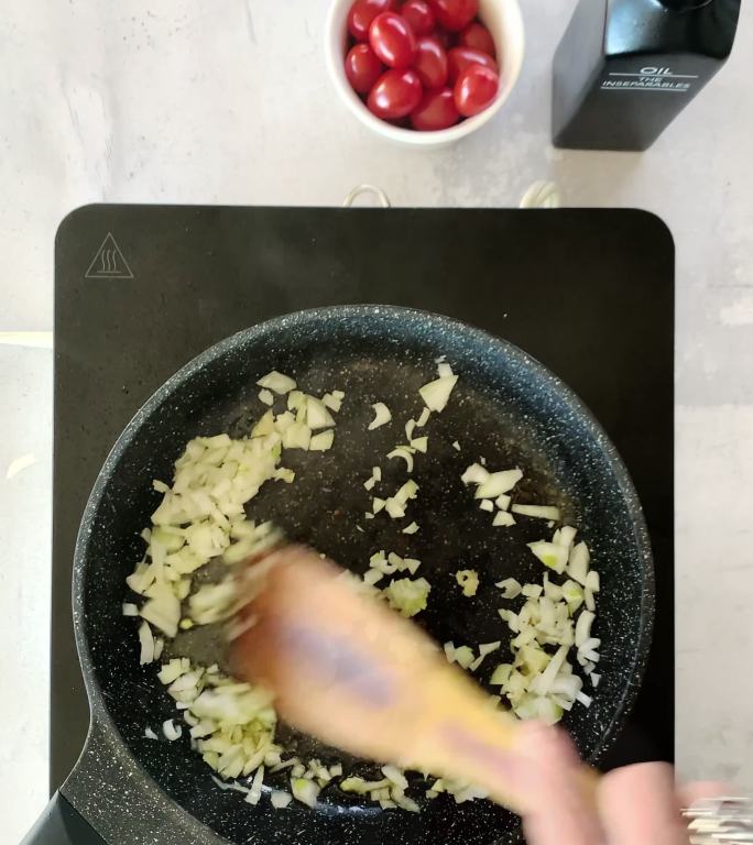 社交媒体肉饼的垂直食品准备博客蒙太奇