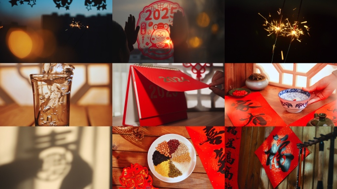 2025春节蛇年新年过年新春年味新年氛围