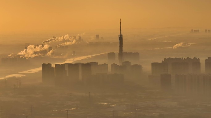 运河之都江苏淮安的城市早晨