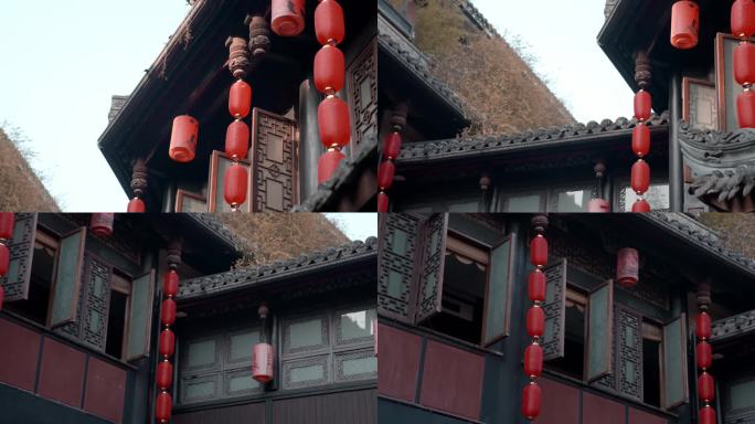 【4K】成都火锅店灯笼仿古建筑灯笼