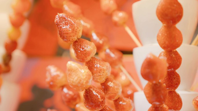 【4K】冰糖葫芦串童年记忆小吃美食