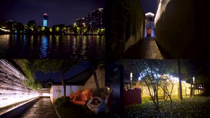 杭州桥西历史文化街区夜景4K视频合集