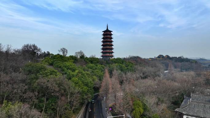 江苏扬州大明寺冬季宣传片航拍