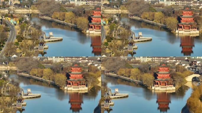 运河之都江苏淮安的城市早晨