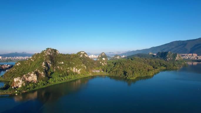 肇庆七星岩湖光山色自然环境